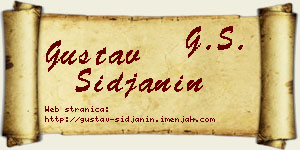 Gustav Šiđanin vizit kartica
